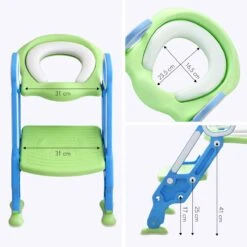 LifeGoods WC Verkleiner Met Trapje - Trainer Met Opstapje - 2 Tot 7 Jaar - Groen/Blauw -Winkel Voor Babyproducten 1200x1200 734