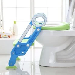 LifeGoods WC Verkleiner Met Trapje - Trainer Met Opstapje - 2 Tot 7 Jaar - Groen/Blauw -Winkel Voor Babyproducten 1200x1200 735