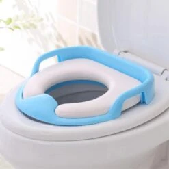 Universele Toiletbril Met Handvaten Voor Kinderen | Kinder Toiletzitje Toiletstoel | WC-bril Verkleiner Voor Peuters En Kleuters | Blauw LB-A23 -Winkel Voor Babyproducten 1200x1200 736