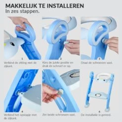Buxibo Kinder WC Met Opstapje - WC Bril Kind - Kinderzitting WC - Toilet Verkleiner - Toilettrainer - Blauw -Winkel Voor Babyproducten 1200x1200 756