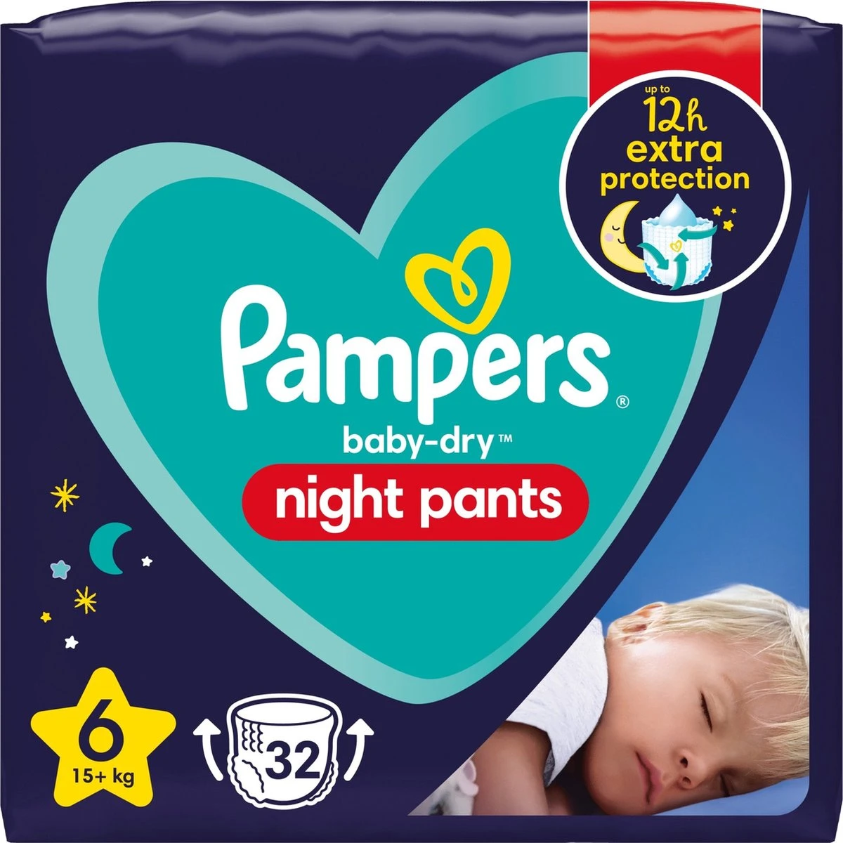 Pampers® Pampers - Night Pants - Maat 6 - Small Pack - 32 Luierbroekjes 4 Pampers® Pampers - Night Pants - Maat 6 - Small Pack - 32 Luierbroekjes - Afbeelding 2