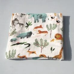 Hydrofiele Doek XL - Baby Inbakerdoek - 120x120 Cm - Safari Dieren 10 Hydrofiele Doek XL - Baby Inbakerdoek - 120x120 Cm - Safari Dieren -Winkel Voor Babyproducten 1200x1200 876