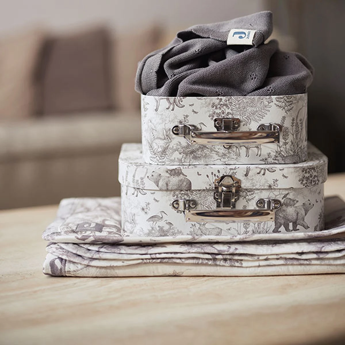 Jollein Hydrofiele Doek 70x70cm Pimpelmees Forest Animals - 2 Stuks 11 Jollein Hydrofiele Doek 70x70cm Pimpelmees Forest Animals - 2 Stuks - Afbeelding 9