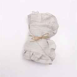 Hydrofiele Doek XL - 120x120 Cm - Ruffle Grijs - Inbakerdoek - Swaddle Doek -Winkel Voor Babyproducten 1200x1200 891
