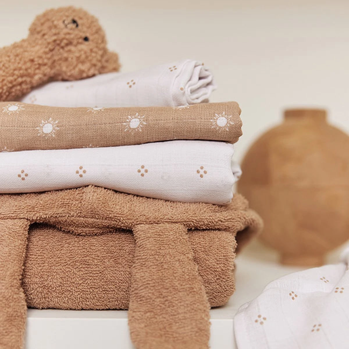 Jollein Hydrofiele Doek Large 115x115cm Teddy Bear- 2 Stuks 11 Jollein Hydrofiele Doek Large 115x115cm Teddy Bear- 2 Stuks - Afbeelding 9