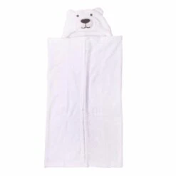 Merkloos Witte Beer Baby Badcape Met Capuchon - Wikkeldeken - Fleece Deken - Kraamcadeau -Winkel Voor Babyproducten 1200x1200 985