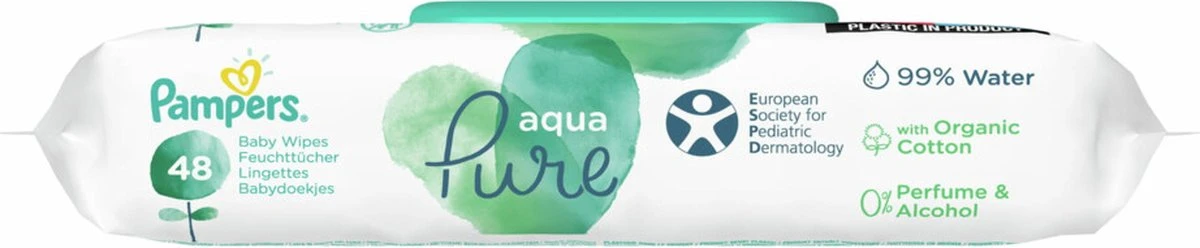 Pampers® Pampers Aqua Pure Billendoekjes - 432 Doekjes 9 Pampers® Pampers Aqua Pure Billendoekjes - 432 Doekjes - Afbeelding 7