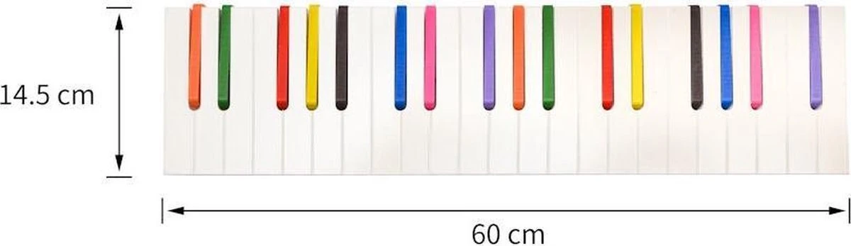 Merkloos Decopatent® Wandkapstok Hout - Piano Kinderkamer Kapstok - Met 16 Ophang Haken - Wand Kapstok - Garderoberek - Wit - 60 Cm Breed 12 Merkloos Decopatent® Wandkapstok Hout - Piano Kinderkamer Kapstok - Met 16 Ophang Haken - Wand Kapstok - Garderoberek - Wit - 60 Cm Breed - Afbeelding 10