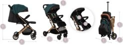 MoMi Wandelwagen - Compacte Lichtgewicht Buggy - Estelle - Green-Gold (geschikt Van 6mnd - 15kg) -Winkel Voor Babyproducten 1200x443 2