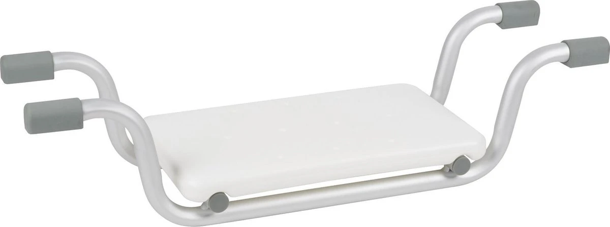 Vivamore Badzitje - Badstoeltje Tot Max. 150 KG - 74 X 23 X 18 CM - Badkruk - Anti-Slip Poten - Stevig Frame - Wit 3 Vivamore Badzitje - Badstoeltje Tot Max. 150 KG - 74 X 23 X 18 CM - Badkruk - Anti-Slip Poten - Stevig Frame - Wit