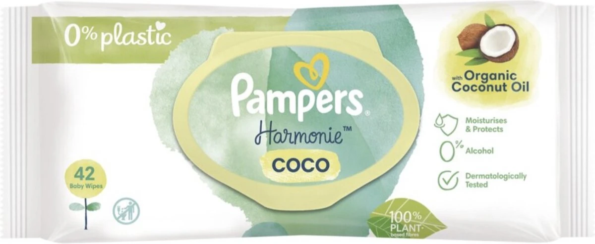 Pampers® Pampers Harmonie Coco - Billendoekjes Met Biologische Kokosolie - 756 Doekjes 10 Pampers® Pampers Harmonie Coco - Billendoekjes Met Biologische Kokosolie - 756 Doekjes - Afbeelding 8