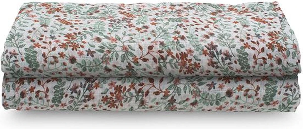 Jollein Hydrofiel Multidoek Meadow 115x115cm - Rosewood - 2 Stuks 13 Jollein Hydrofiel Multidoek Meadow 115x115cm - Rosewood - 2 Stuks - Afbeelding 11