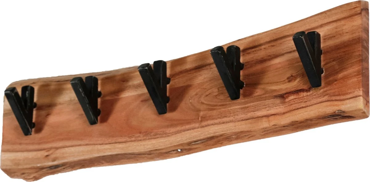 Merkloos DePauwWonen - Edge 5 Haken Kapstok - LxBxH = 60 X 9 X 15cm - Bruin - Hangkapstok, Kapstok Haken, Hangend, Industrieel, Wandkapstok 4 Merkloos DePauwWonen - Edge 5 Haken Kapstok - LxBxH = 60 X 9 X 15cm - Bruin - Hangkapstok, Kapstok Haken, Hangend, Industrieel, Wandkapstok - Afbeelding 2