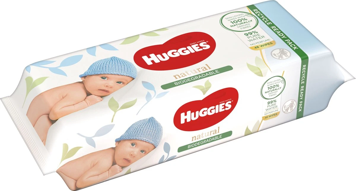Huggies Billendoekjes - Biologisch Afbreekbaar - 100% Plasticvrij - 18 X 48 Stuks - 864 Doekjes 7 Huggies Billendoekjes - Biologisch Afbreekbaar - 100% Plasticvrij - 18 X 48 Stuks - 864 Doekjes - Afbeelding 5