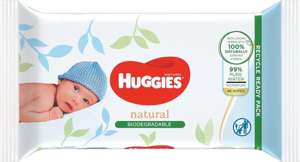 Huggies Billendoekjes - Biologisch Afbreekbaar - 100% Plasticvrij - 18 X 48 Stuks - 864 Doekjes 6 Huggies Billendoekjes - Biologisch Afbreekbaar - 100% Plasticvrij - 18 X 48 Stuks - 864 Doekjes - Afbeelding 4