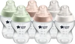 Tommee Tippee Closer To Nature- Zuigflessen - Anti-koelik Ventiel - 260 Ml- Pak Van 6 Stuks - Doorzichtig