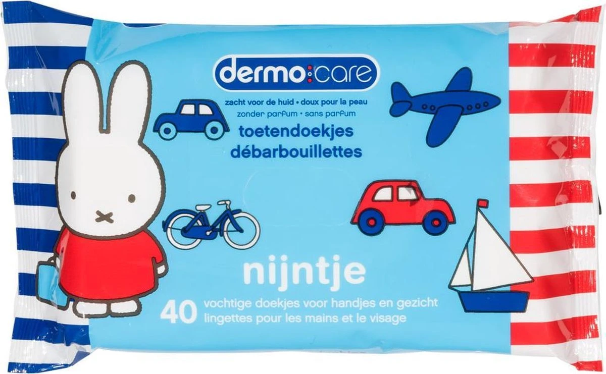 Dermo Care Nijntje Toetendoekjes – Blauw – 10 X 40 Stuks 3 Dermo Care Nijntje Toetendoekjes – Blauw – 10 X 40 Stuks