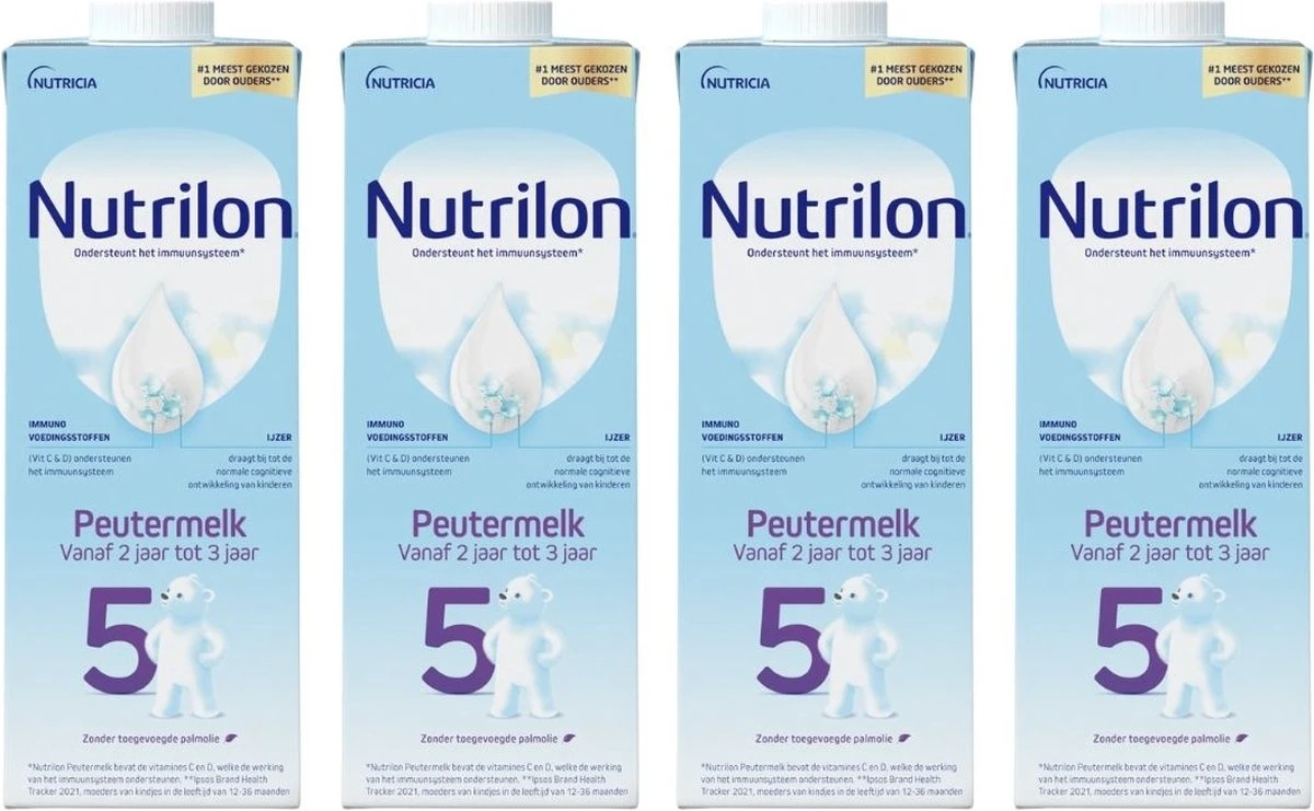 Nutrilon 5 Peutermelk Kant & Klaar - Van 2 Tot 3 Jaar - 4 X 1L 3 Nutrilon 5 Peutermelk Kant & Klaar - Van 2 Tot 3 Jaar - 4 X 1L