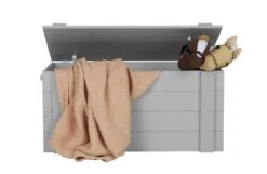 WOOOD Dennis Speelgoedkist - Grenen Geborsteld - Betongrijs - 42x90x42 -Winkel Voor Babyproducten 1200x781