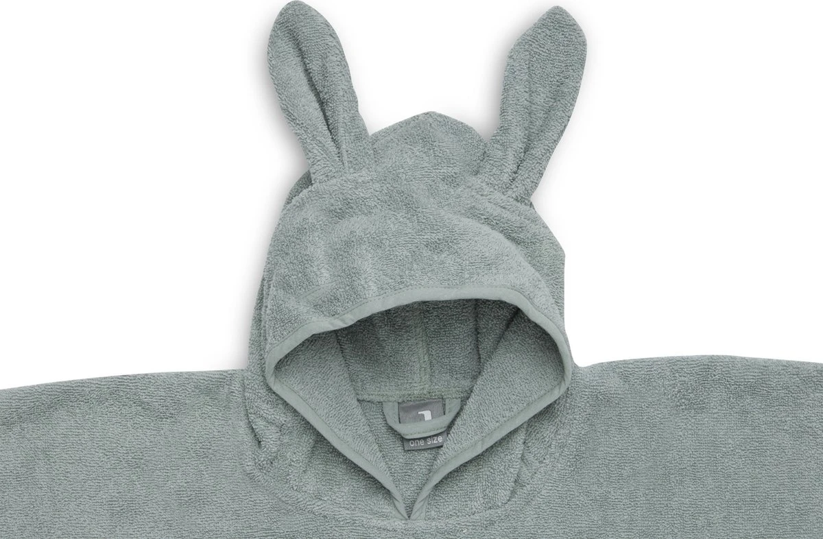 Jollein Badponcho Badstof - Ash Green 4 Jollein Badponcho Badstof - Ash Green - Afbeelding 2