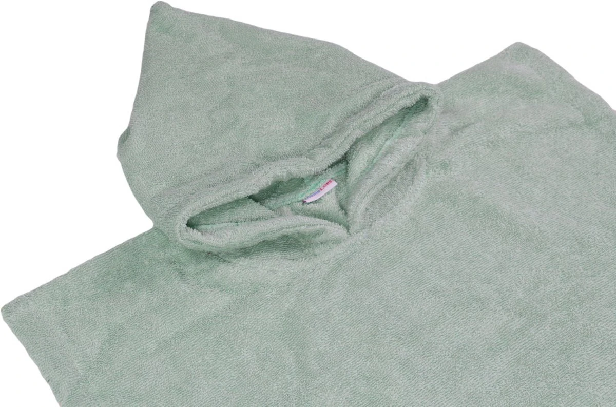 MamaLoes Badstof Stone Green Baby Poncho ML5287 5 MamaLoes Badstof Stone Green Baby Poncho ML5287 - Afbeelding 3