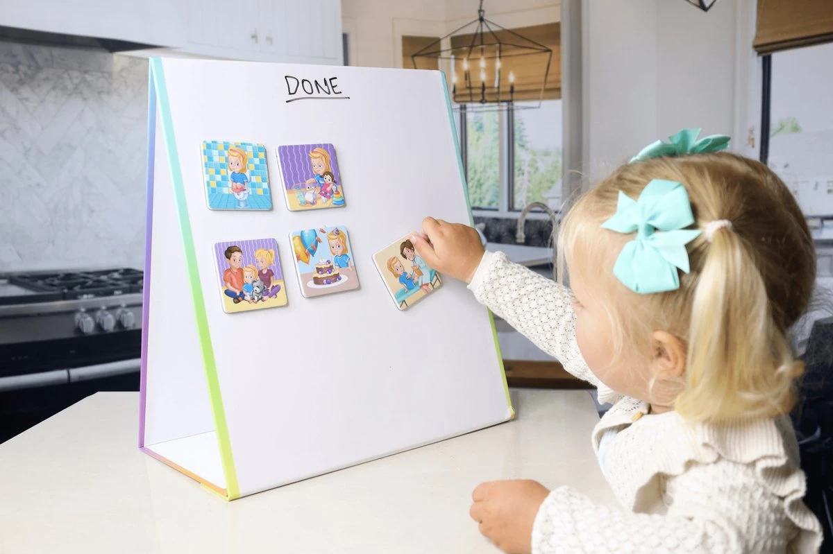 KLUZOO Dagplanner – 72 Magnetische Kaarten Meisje-Pictogrammen Voor Planbord Met Activiteiten En Taken – Zindelijkheidstraining – Beloningssysteem – Montessori Speelgoed - Zindelijkheid - Potjestraining Jongens En Meisje – Dagritme - Planner – Kind 8 KLUZOO Dagplanner – 72 Magnetische Kaarten Meisje-Pictogrammen Voor Planbord Met Activiteiten En Taken – Zindelijkheidstraining – Beloningssysteem – Montessori Speelgoed - Zindelijkheid - Potjestraining Jongens En Meisje – Dagritme - Planner – Kind - Afbeelding 6