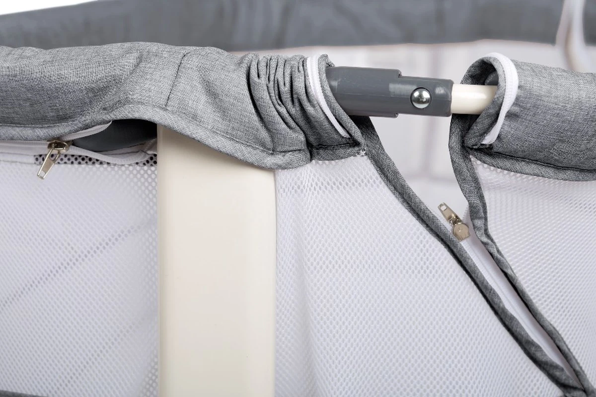 BabyGO Co Sleeper Wieg Met Schommelfuntie Vivaldi Grey 13 BabyGO Co Sleeper Wieg Met Schommelfuntie Vivaldi Grey - Afbeelding 11