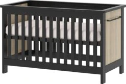Cabino Oxford Ledikant/ Baby Bed - Zwart/ Eiken -Winkel Voor Babyproducten 1200x801 15