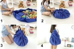 2 In 1 Speelgoed Opberg Kleed | Speelgoed Organizer | Speelmat Voor Kinderen | Opbergzak Speelkleed | Diameter 1.5 Meter | Kleur Groen -Winkel Voor Babyproducten 1200x803 7