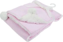 Soft Touch Babydeken Sterren Pompom 75 X 100 Cm Roze