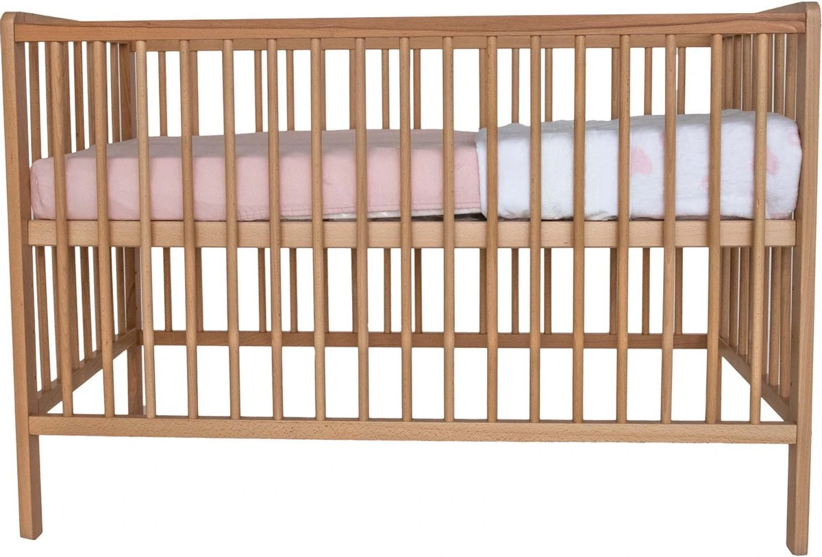 Prénatal Basis Ledikant - Naturel Hout - Babybed - 60x120cm 4 Prénatal Basis Ledikant - Naturel Hout - Babybed - 60x120cm - Afbeelding 2