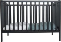 Prenatal Ledikant - Babybed - Babybedje Met Platte Spijlen - 60x120 Cm - Exclusief Matras - Zwart -Winkel Voor Babyproducten 1200x818 4