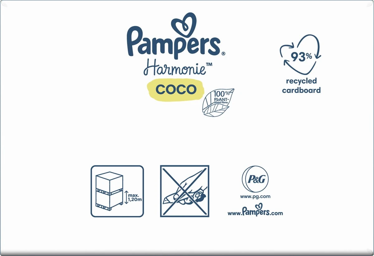 Pampers® Pampers Harmonie Coco - Billendoekjes Met Biologische Kokosolie - 756 Doekjes 8 Pampers® Pampers Harmonie Coco - Billendoekjes Met Biologische Kokosolie - 756 Doekjes - Afbeelding 6