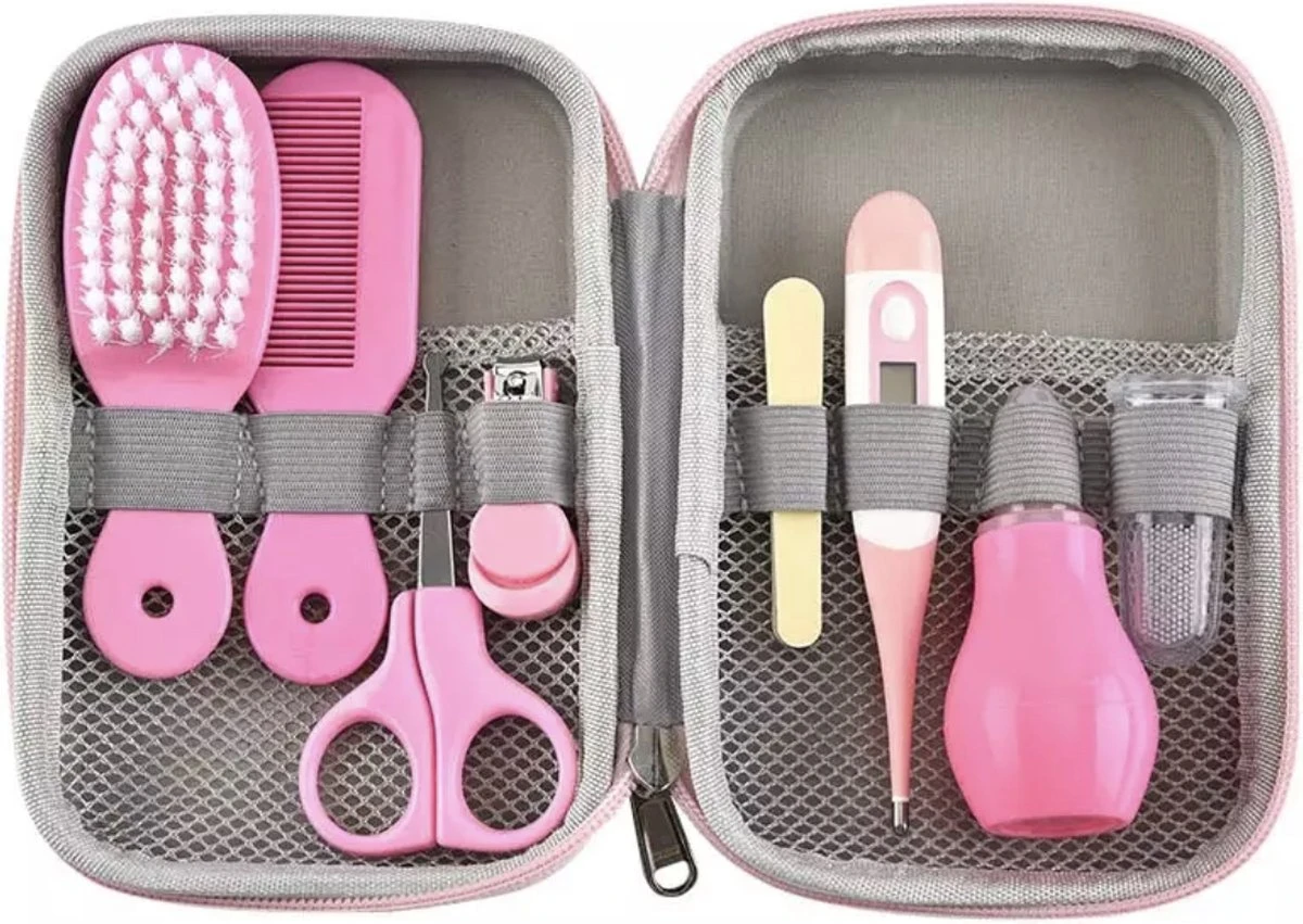 Baby Verzorgingsset - Baby Manicureset - 9 Delig - Babyshowergift - Roze 3 Baby Verzorgingsset - Baby Manicureset - 9 Delig - Babyshowergift - Roze