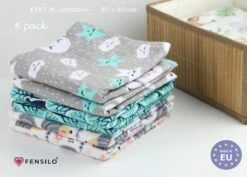 Flanellen Luiers - 80 X 80cm - 6 Pack - Flanellen Doeken Van Flanel Katoen - Mint - Fensilo -Winkel Voor Babyproducten 1200x861 2