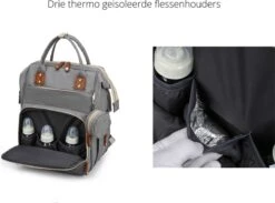 Humpy Dumpy Stijlvolle Luiertas Rugzak (Zwart) Met Uitschuifbaar Verschoon/ Slaap Bedje. Incl. Verschoon Matje, USB Poort & Buggy Straps -Winkel Voor Babyproducten 1200x890 5