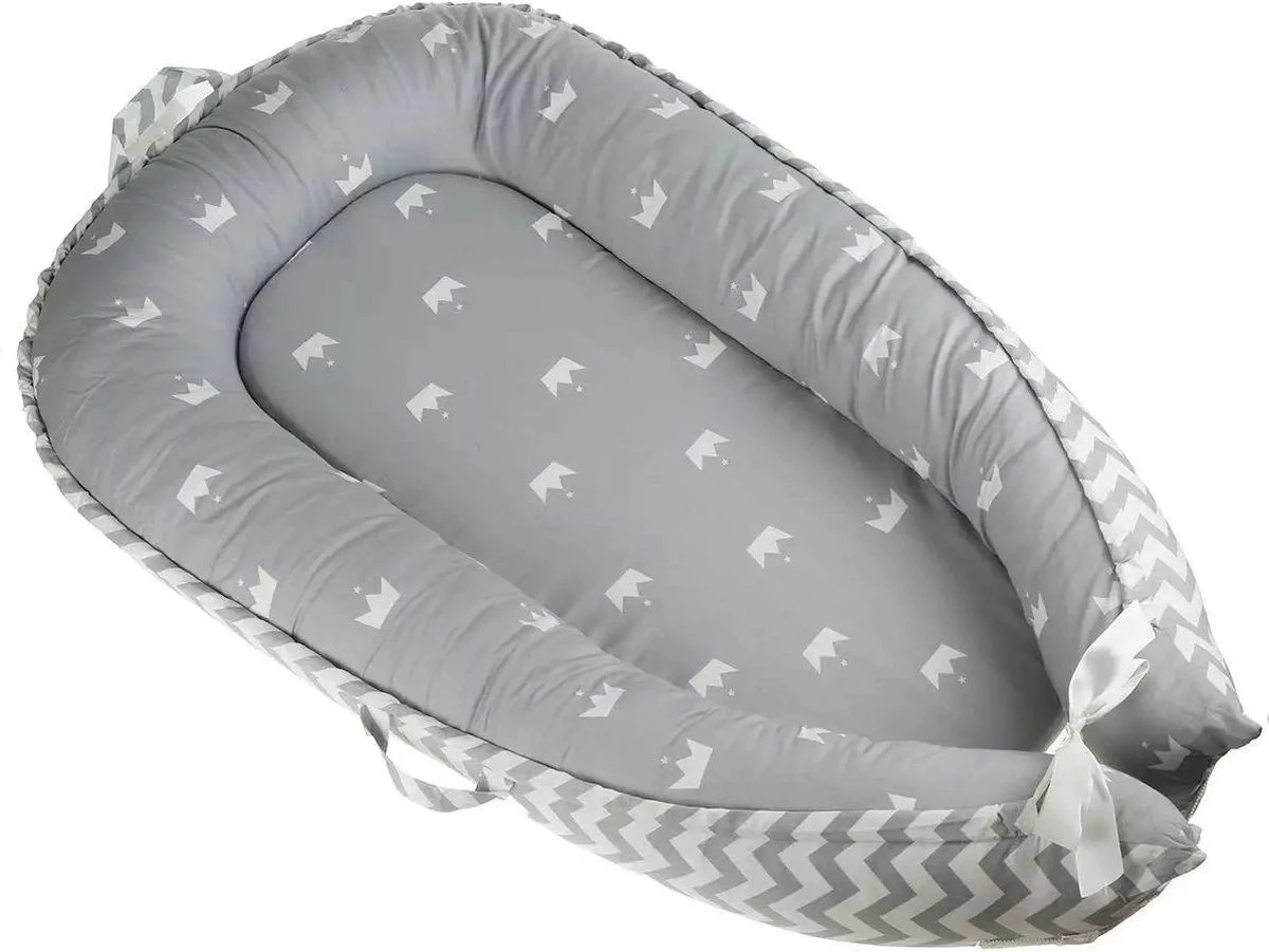 Buxibo Babynestje - Omkeerbare Babynest - Co-Sleeper/Bedbumper - Veilig Slapen - 88x53cm - Grijs 3 Buxibo Babynestje - Omkeerbare Babynest - Co-Sleeper/Bedbumper - Veilig Slapen - 88x53cm - Grijs