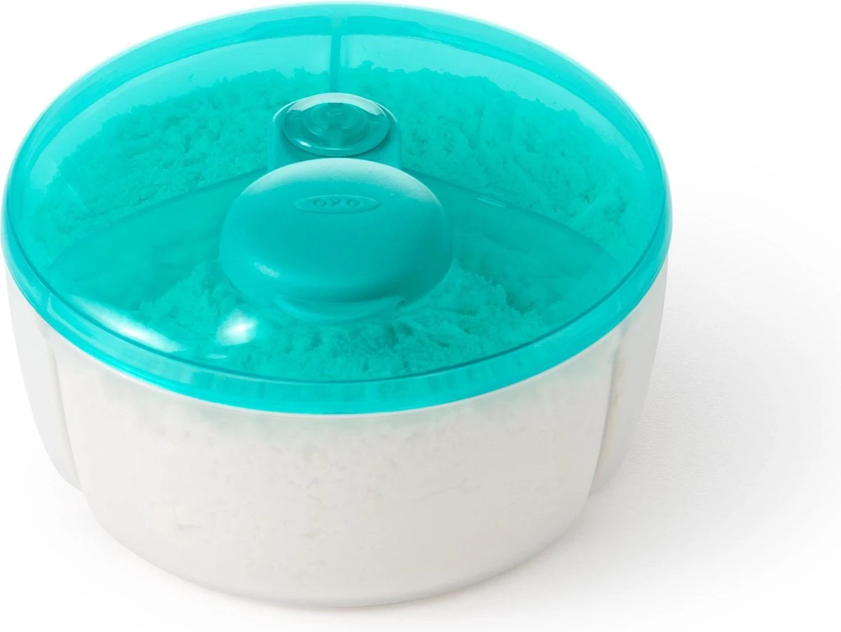 OXO Tot Melkpoeder Verdeeldoosje - Melkpoeder Doseerdoosjes - Melkpoeder Reisbox - Teal 3 OXO Tot Melkpoeder Verdeeldoosje - Melkpoeder Doseerdoosjes - Melkpoeder Reisbox - Teal