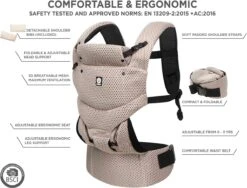 Dooky Ergonomische Draagzak Urban Comfort Beige Desert -Winkel Voor Babyproducten 1200x912 2