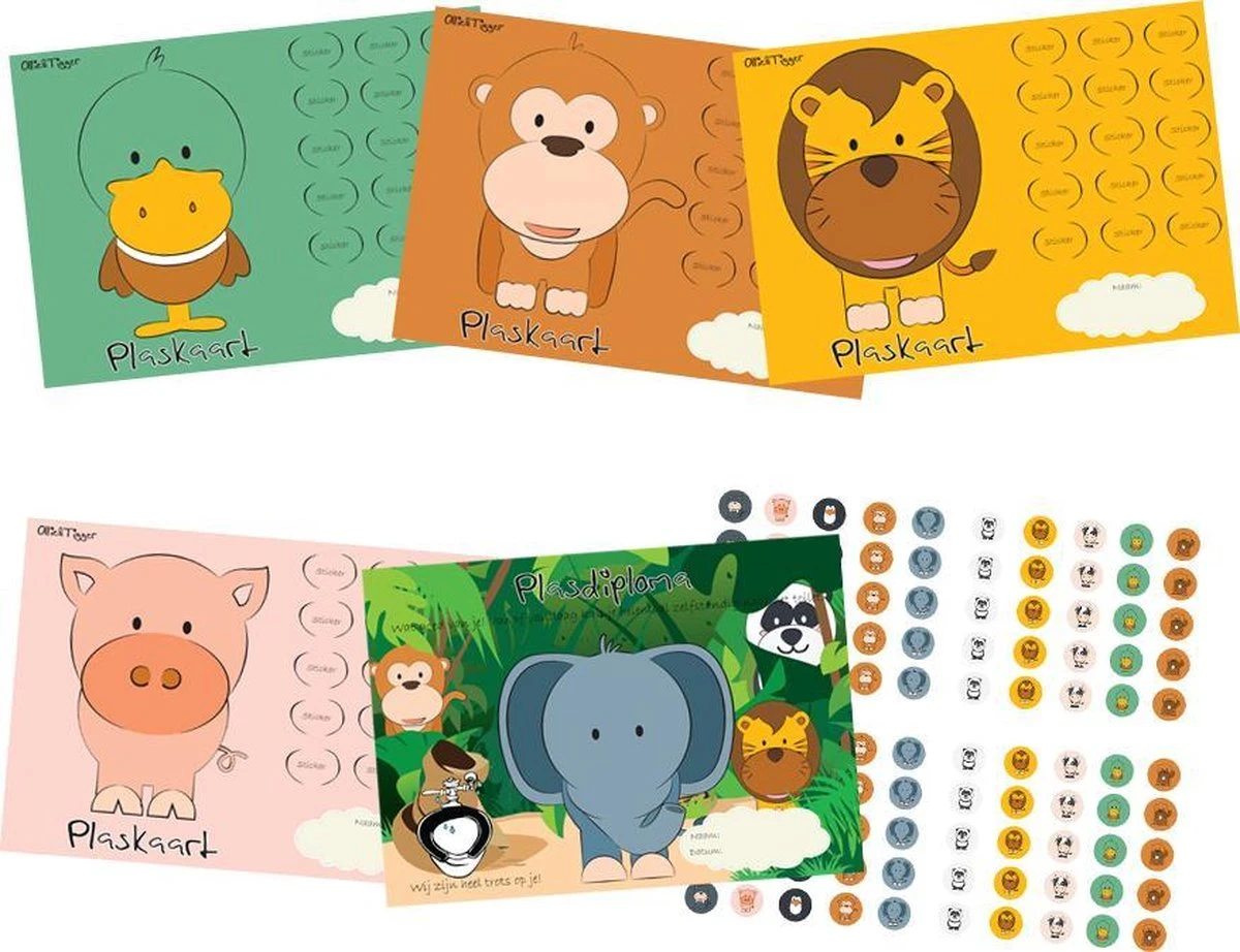Ollie & Tigger Plaskaarten Voor Zindelijkheidstraining - Beloningssysteem 3 Ollie & Tigger Plaskaarten Voor Zindelijkheidstraining - Beloningssysteem