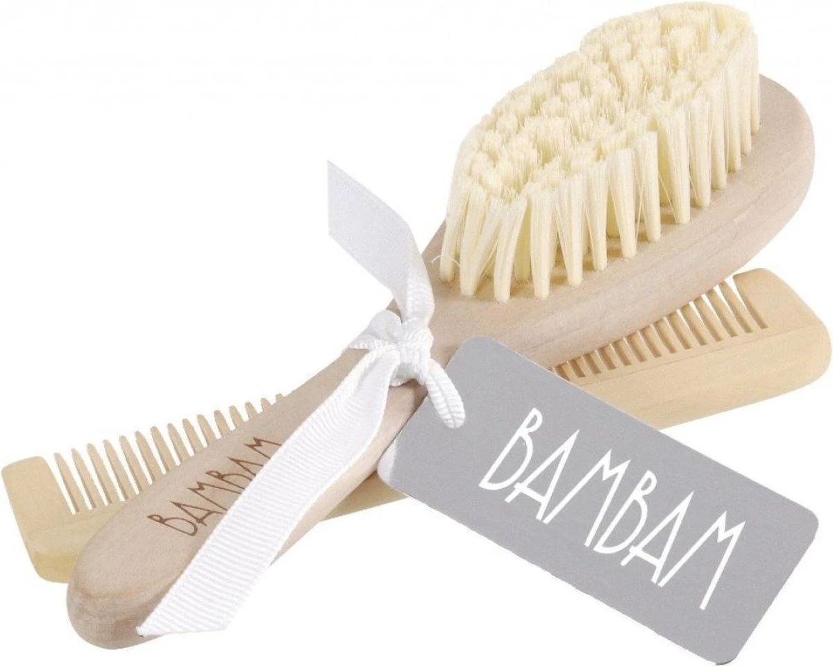 BamBam Eco-vriendelijk Houten Borstel & Kam - Baby Cadeau 3 BamBam Eco-vriendelijk Houten Borstel & Kam - Baby Cadeau