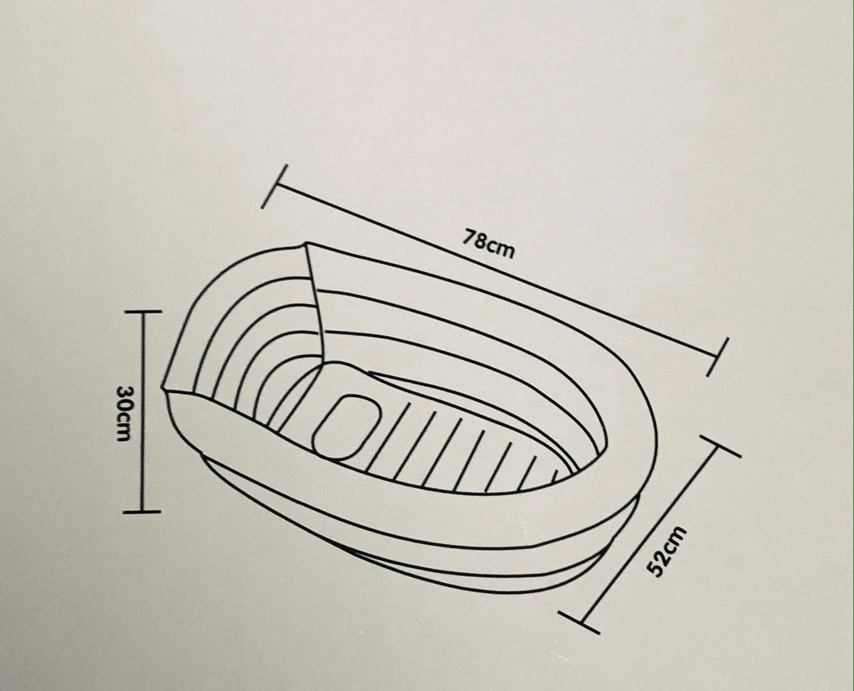 Bambino© Opblaasbaar Babybad - Lichtgrijs - 78 X 52 X 30 Cm | Ideaal Voor Op Reis | 0-12 Maanden 5 Bambino© Opblaasbaar Babybad - Lichtgrijs - 78 X 52 X 30 Cm | Ideaal Voor Op Reis | 0-12 Maanden - Afbeelding 3
