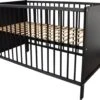 Ledikant - Colorfull Home - Babybed - Anett - Zwart - 120 X 60 Cm - Verstelbare Bodem -Winkel Voor Babyproducten 1200x973 4