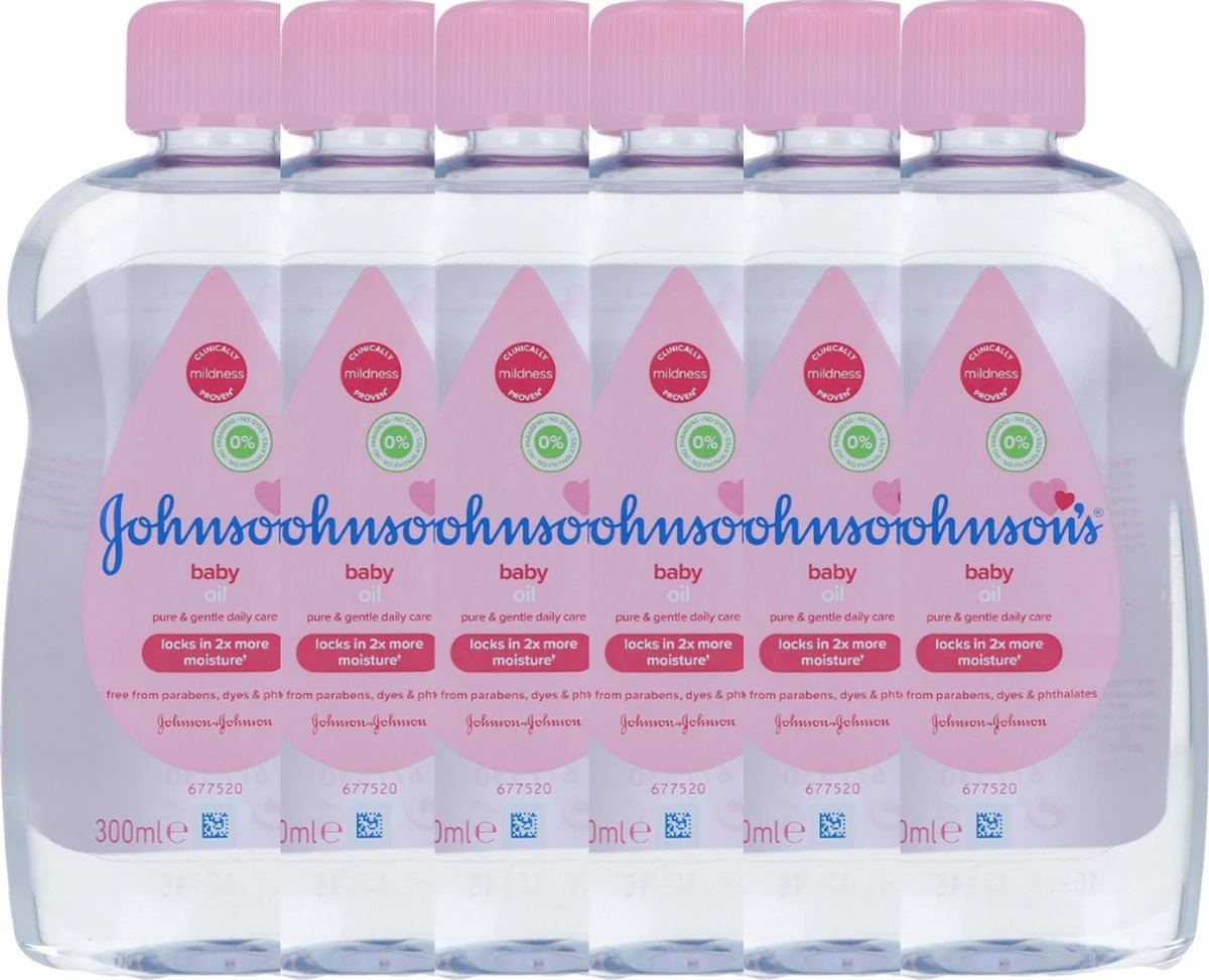 Johnson's Baby Oil - Voordeelverpakking 6x300ml 3 Johnson's Baby Oil - Voordeelverpakking 6x300ml
