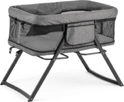 Hibaby Co-Sleeper - Essential Grey - Wieg Functie - Reisbedje - Inclusief Matras