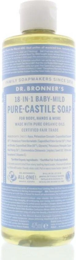 Dr. Bronner's Gel Baby Mild 18-in-1 Pure-Castile Soap -Winkel Voor Babyproducten 353x1200