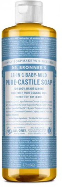 Dr. Bronner's Gel Baby Mild 18-in-1 Pure-Castile Soap -Winkel Voor Babyproducten 398x1200