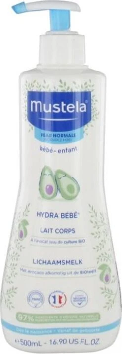 Mustela Hydra Bébé Lichaamsmelk Met BIO Avocado -500ml -normale Huid- Baby -Winkel Voor Babyproducten 413x1200