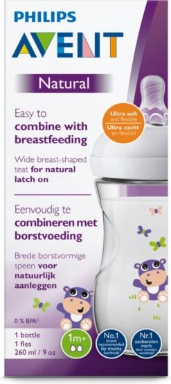 Philips Avent Natural Babyfles - SCF070/22 Babyfles (1m+) Voor Langzame Toevoer - 1x -Winkel Voor Babyproducten 534x1200 1