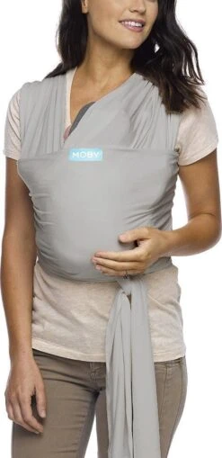MOBY - Classic Wrap - Stone Grey - Grijs -Winkel Voor Babyproducten 582x1200